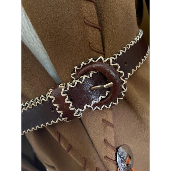 Handmade leather belt, size L - Picture 2 of 3